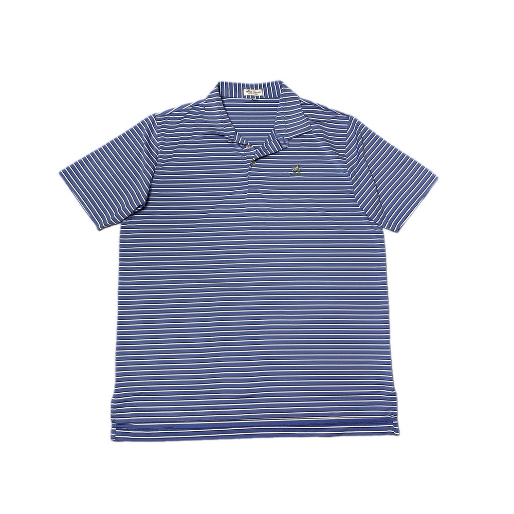 Peter Millar Summer Comfort Striped Navy and White Polo Shirt In Size XL